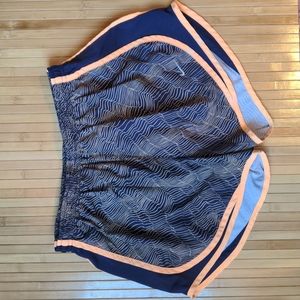Womens Nike Purple and Orange Dry Fit Running Shorts Size Medium